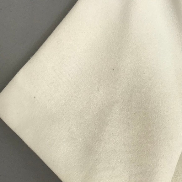 Vince Camuto Dress 8 Ivory Blue Sheath Colorblock V Neck Short Sleeve Scuba FLAW - Picture 14 of 14